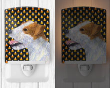 Load image into Gallery viewer, Jack Russell Terrier Candy Corn Halloween Portrait Ceramic Night Light SS4297CNL