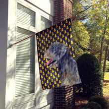 Load image into Gallery viewer, Irish Wolfhound Candy Corn Halloween Portrait Flag Canvas House Size