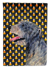 Load image into Gallery viewer, Irish Wolfhound Candy Corn Halloween Portrait Flag Canvas House Size