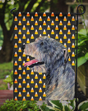 Load image into Gallery viewer, Irish Wolfhound Candy Corn Halloween Portrait Garden Flag – Decorative Outdoor Yard Flag