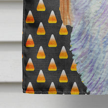 Load image into Gallery viewer, English Toy Spaniel Candy Corn Halloween Portrait Flag Canvas House Size