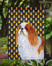 Load image into Gallery viewer, English Toy Spaniel Candy Corn Halloween Portrait Garden Flag – Decorative Outdoor Yard Flag
