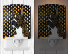 Load image into Gallery viewer, Boxer Candy Corn Halloween Portrait Ceramic Night Light SS4301CNL