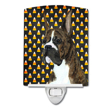 Load image into Gallery viewer, Boxer Candy Corn Halloween Portrait Ceramic Night Light SS4301CNL