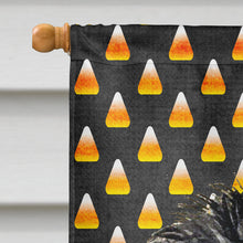 Load image into Gallery viewer, Affenpinscher Candy Corn Halloween Portrait Flag Canvas House Size