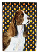 Load image into Gallery viewer, Springer Spaniel Candy Corn Halloween Portrait Flag Canvas House Size