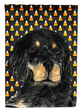 Load image into Gallery viewer, Gordon Setter Candy Corn Halloween Portrait Garden Flag – Decorative Outdoor Yard Flag