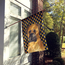 Load image into Gallery viewer, Bullmastiff Candy Corn Halloween Portrait Flag Canvas House Size