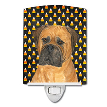 Load image into Gallery viewer, Bullmastiff Candy Corn Halloween Portrait Ceramic Night Light SS4310CNL