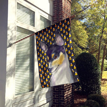 Load image into Gallery viewer, Chihuahua Candy Corn Halloween Portrait Flag Canvas House Size