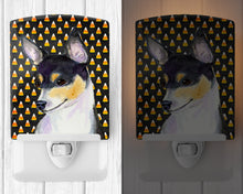 Load image into Gallery viewer, Chihuahua Candy Corn Halloween Portrait Ceramic Night Light SS4311CNL