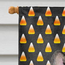 Load image into Gallery viewer, French Bulldog Candy Corn Halloween Portrait Flag Canvas House Size