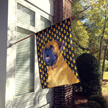 Load image into Gallery viewer, Mastiff Candy Corn Halloween Portrait Flag Canvas House Size