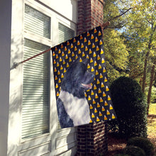 Load image into Gallery viewer, Akita Candy Corn Halloween Portrait Flag Canvas House Size