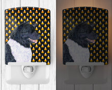 Load image into Gallery viewer, Akita Candy Corn Halloween Portrait Ceramic Night Light SS4314CNL