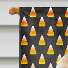 Load image into Gallery viewer, Cocker Spaniel Candy Corn Halloween Portrait Flag Canvas House Size