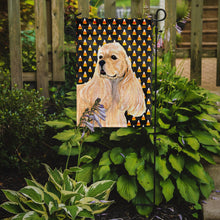 Load image into Gallery viewer, Cocker Spaniel Candy Corn Halloween Portrait Garden Flag – Decorative Outdoor Yard Flag
