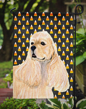 Load image into Gallery viewer, Cocker Spaniel Candy Corn Halloween Portrait Garden Flag – Decorative Outdoor Yard Flag