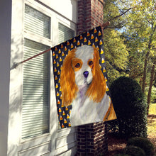 Load image into Gallery viewer, Cavalier Spaniel Candy Corn Halloween Portrait Flag Canvas House Size