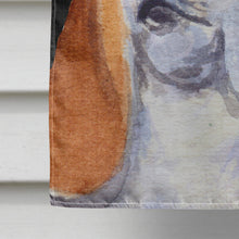 Load image into Gallery viewer, Basset Hound Candy Corn Halloween Portrait Flag Canvas House Size