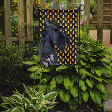 Load image into Gallery viewer, Scottish Terrier Candy Corn Halloween Portrait Garden Flag – Decorative Outdoor Yard Flag