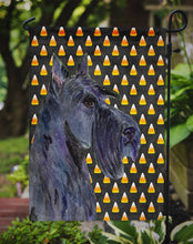 Load image into Gallery viewer, Scottish Terrier Candy Corn Halloween Portrait Garden Flag – Decorative Outdoor Yard Flag