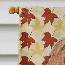 Load image into Gallery viewer, Chesapeake Bay Retriever Fall Leaves Portrait Flag Canvas House Size