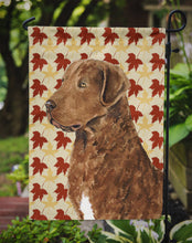 Load image into Gallery viewer, Chesapeake Bay Retriever Fall Leaves Portrait Garden Flag – Decorative Outdoor Yard Flag