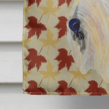 Load image into Gallery viewer, Scottish Terrier Wheaten Fall Leaves Portrait Flag Canvas House Size