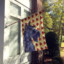 Load image into Gallery viewer, Scottish Terrier Fall Leaves Portrait Flag Canvas House Size