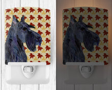 Load image into Gallery viewer, Scottish Terrier Fall Leaves Portrait Ceramic Night Light SS4327CNL