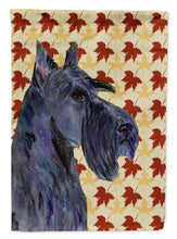 Load image into Gallery viewer, Scottish Terrier Fall Leaves Portrait Garden Flag – Decorative Outdoor Yard Flag