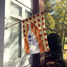 Load image into Gallery viewer, Bulldog English Fall Leaves Portrait Flag Canvas House Size