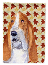Load image into Gallery viewer, Bulldog English Fall Leaves Portrait Flag Canvas House Size