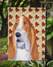 Load image into Gallery viewer, Bulldog English Fall Leaves Portrait Garden Flag – Decorative Outdoor Yard Flag