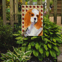 Load image into Gallery viewer, Cavalier Spaniel Fall Leaves Portrait Garden Flag – Decorative Outdoor Yard Flag