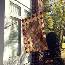 Load image into Gallery viewer, Field Spaniel Fall Leaves Portrait Flag Canvas House Size