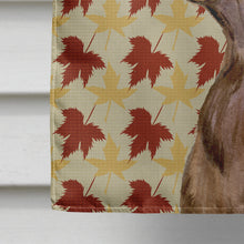 Load image into Gallery viewer, Field Spaniel Fall Leaves Portrait Flag Canvas House Size