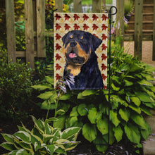 Load image into Gallery viewer, Rottweiler Fall Leaves Portrait Garden Flag – Decorative Outdoor Yard Flag