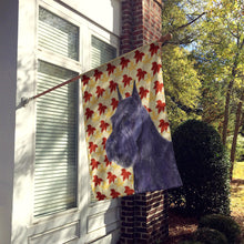 Load image into Gallery viewer, Schnauzer Giant Fall Leaves Portrait Flag Canvas House Size