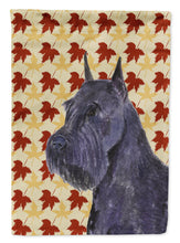 Load image into Gallery viewer, Schnauzer Giant Fall Leaves Portrait Flag Canvas House Size
