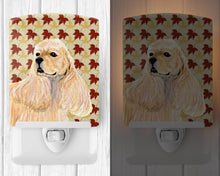 Load image into Gallery viewer, Cocker Spaniel Fall Leaves Portrait Ceramic Night Light SS4334CNL