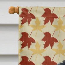 Load image into Gallery viewer, Akita Fall Leaves Portrait Flag Canvas House Size