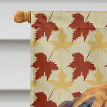 Load image into Gallery viewer, Mastiff Fall Leaves Portrait Flag Canvas House Size