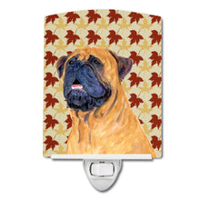 Load image into Gallery viewer, Mastiff Fall Leaves Portrait Ceramic Night Light SS4336CNL