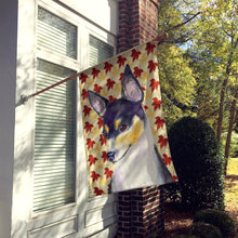 Load image into Gallery viewer, Chihuahua Fall Leaves Portrait Flag Canvas House Size