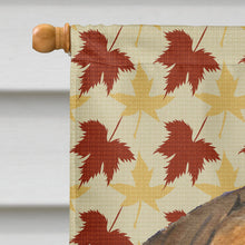 Load image into Gallery viewer, Bullmastiff Fall Leaves Portrait Flag Canvas House Size