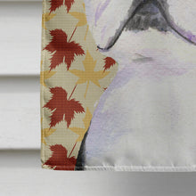 Load image into Gallery viewer, Boston Terrier Fall Leaves Portrait Flag Canvas House Size