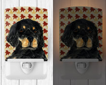Load image into Gallery viewer, Gordon Setter Fall Leaves Portrait Ceramic Night Light SS4341CNL