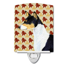Load image into Gallery viewer, Basenji Fall Leaves Portrait Ceramic Night Light SS4342CNL